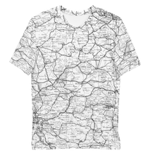 Load image into Gallery viewer, All Over Print T-Shirt - road map (white)
