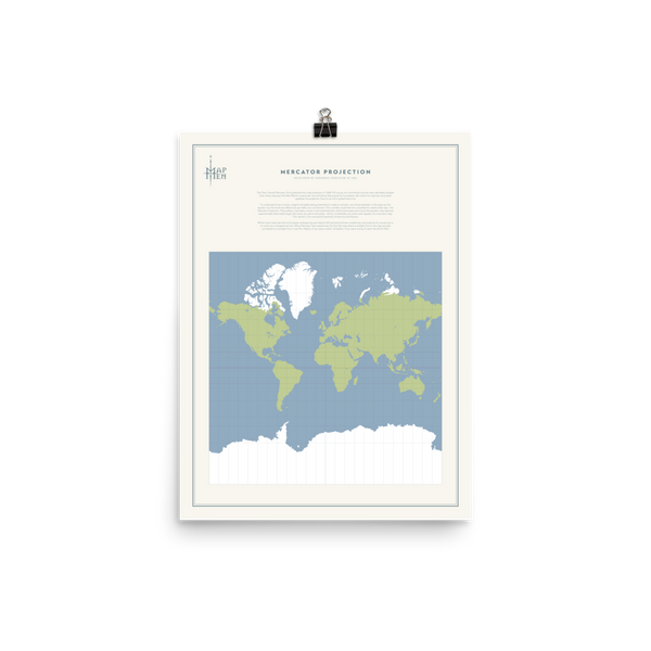 Map Men Poster - Mercator Projection