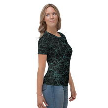 Load image into Gallery viewer, All Over Print T-Shirt - road map (green)