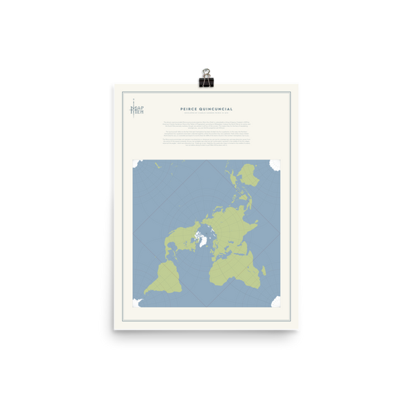 Map Men Poster - Peirce Projection