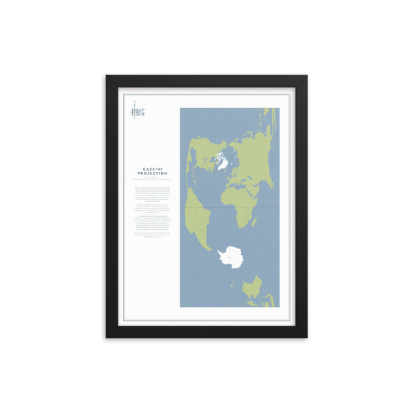 Map Men Framed Map - Cassini Projection