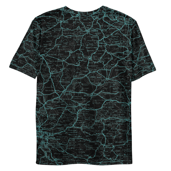 All Over Print T-Shirt - road map (green)