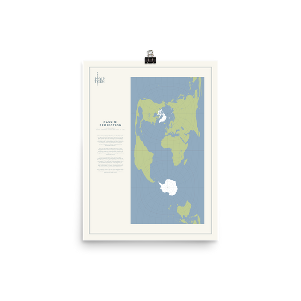 Map Men Poster - Cassini Projection