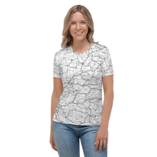 Load image into Gallery viewer, All Over Print T-Shirt - road map (white)