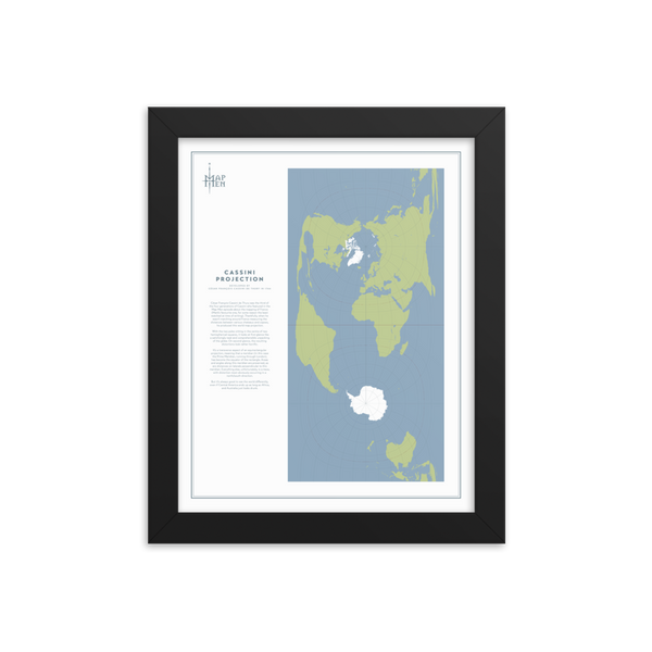 Map Men Framed Map - Cassini Projection