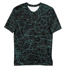 Load image into Gallery viewer, All Over Print T-Shirt - road map (green)