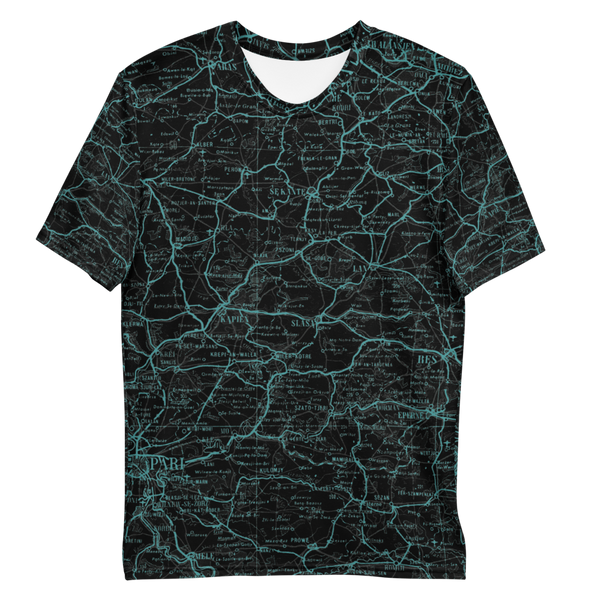 All Over Print T-Shirt - road map (green)