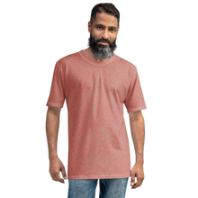 Load image into Gallery viewer, All Over Print T-Shirt - topographical map (pink)