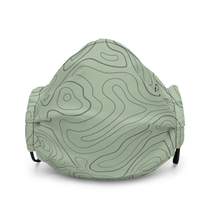 Mask with contour map (green)