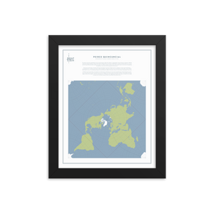 Map Men Framed Map - Peirce Projection