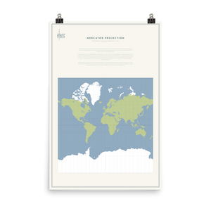 Map Men Poster - Mercator Projection