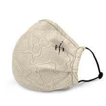 Load image into Gallery viewer, Mask with contour map (beige)
