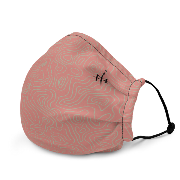Mask with contour map (pink)
