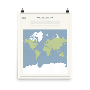 Map Men Poster - Mercator Projection