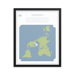 Map Men Framed Map - Peirce Projection