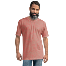 Load image into Gallery viewer, All Over Print T-Shirt - topographical map (pink)
